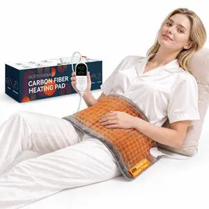 158 High-Heat 15s Heating Pad for Back/Neck/Shoulder Pain | 12"x24" Target Body Coverage, Period Cramps/Sore Muscles Relief, 8 Heat Levels, Auto Off, Carbon Fiber, Deep Moist Heat 158 High-Heat 15s Heating Pad for Back/Neck/Shoulder Pain | 12"x24" Target Body Coverage, Period Cramps/Sore Muscles Relief, 8 Heat Levels, Auto Off, Carbon Fiber, Deep Moist Heat