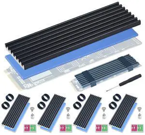 5 Pack SSD Heat Sink Cooler for 2280 SSD, nvme Heatsink with Thermal Silicone Pad for for Desktop PC/Workstation (5 Pack Black) 5 Pack SSD Heat Sink Cooler for 2280 SSD, nvme Heatsink with Thermal Silicone Pad for for Desktop PC/Workstation (5 Pack Black)