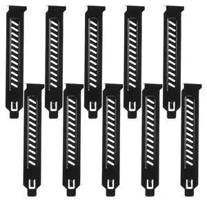 10 PCS PCI Slot Cover, Vented Slot Covers for Computer Cases, Dust Filter Bracket Expansion Blanking Plate for Computer Cases, Black 10 PCS PCI Slot Cover, Vented Slot Covers for Computer Cases, Dust Filter Bracket Expansion Blanking Plate for Computer Cases, Black