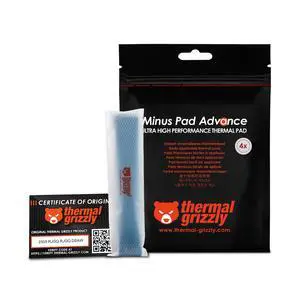 Minus Pad Advance - 120x20x0.5mm 4-Pack Thermal Interface Pad, Electrically Non-Conductive, High Thermal Conductivity & Compressibility for SSDs, GPUs & Electronics Minus Pad Advance - 120x20x0.5mm 4-Pack Thermal Interface Pad, Electrically Non-Conductive, High Thermal Conductivity & Compressibility for SSDs, GPUs & Electronics