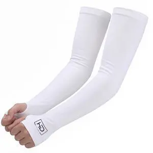 2-in-1 Cooling UV Protective White Arm Sleeves For Men, Women | Compression Sleeve, Long Arm Covers, Instant Cooling, Ideal for Exercise, Running, Baseball Arm Sleeve, Volleyball Sleeve 2-in-1 Cooling UV Protective White Arm Sleeves For Men, Women | Compression Sleeve, Long Arm Covers, Instant Cooling, Ideal for Exercise, Running, Baseball Arm Sleeve, Volleyball Sleeve