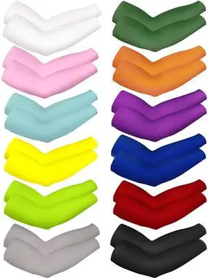 12 Pairs Unisex UV Protection Arm Sleeves Sun Cover, 12 Solid Colors | Cooling Sun Sleeves for Men Women, Outdoor Driving Cycling, Lightweight Stretch Fabric, Mangas para Brazos 12 Pairs Unisex UV Protection Arm Sleeves Sun Cover, 12 Solid Colors | Cooling Sun Sleeves for Men Women, Outdoor Driving Cycling, Lightweight Stretch Fabric, Mangas para Brazos