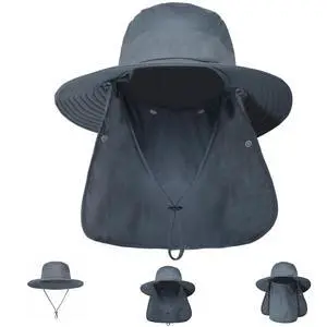 Sun Hat Bucket Hats for Men Women,Outdoor Wide Brim Fishing Hat with Detachable Face Cover & Neck Flap UV Protection DeepGrey Sun Hat Bucket Hats for Men Women,Outdoor Wide Brim Fishing Hat with Detachable Face Cover & Neck Flap UV Protection DeepGrey