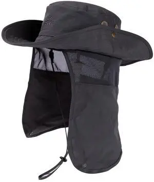 UPF 50+ Wide Brim Sun Hat with Neck Flap for Men, Dark Grey L/XL | water resistant, UV protection, neck cover, lightweight, breathable, waterproof, packable, big head large, fishing, hiking UPF 50+ Wide Brim Sun Hat with Neck Flap for Men, Dark Grey L/XL | water resistant, UV protection, neck cover, lightweight, breathable, waterproof, packable, big head large, fishing, hiking