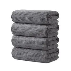 Microfiber Bath Towels Set of 4, 31 x 63 Inch Extra Large Bath Towel Set, Super Soft & Highly Absorbent, Quick Dry Lightweight Towels for Bathroom, Gym, Spa, Pool & Travel, Gray Microfiber Bath Towels Set of 4, 31 x 63 Inch Extra Large Bath Towel Set, Super Soft & Highly Absorbent, Quick Dry Lightweight Towels for Bathroom, Gym, Spa, Pool & Travel, Gray