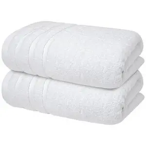 100% Ring-Spun Cotton Bath Towels for Bathroom - Pack 2 | Luxury Super Soft, Absorbent & Quick-Drying |27x54 inches| Large Bathroom Towels Set |600 GSM| Gym, Shower, Spa & Hotel Use 100% Ring-Spun Cotton Bath Towels for Bathroom - Pack 2 | Luxury Super Soft, Absorbent & Quick-Drying |27x54 inches| Large Bathroom Towels Set |600 GSM| Gym, Shower, Spa & Hotel Use