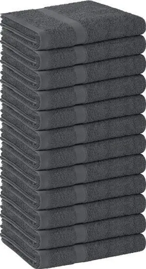 Salon Towels, Pack of 12, 16x27 in, 100% Cotton, Grey | Highly Absorbent Lightweight Cotton Salon Towels for Hand, Gym & Beauty Care - Soft, Ideal for Spa & Home Hair Care Salon Towels, Pack of 12, 16x27 in, 100% Cotton, Grey | Highly Absorbent Lightweight Cotton Salon Towels for Hand, Gym & Beauty Care - Soft, Ideal for Spa & Home Hair Care