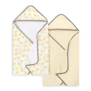 Infant Hooded Towels, Unisex Bath Essentials, 2-Pack | Soft and absorbent knit terry 100% organic cotton baby hooded towel that is durable and soft, measures 29" x 29" Infant Hooded Towels, Unisex Bath Essentials, 2-Pack | Soft and absorbent knit terry 100% organic cotton baby hooded towel that is durable and soft, measures 29" x 29"
