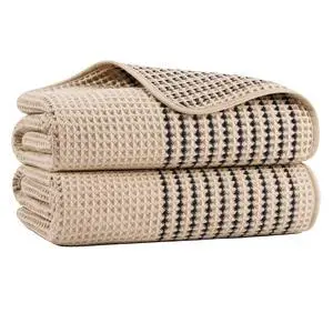 New Microfiber Waffle Bath Towels, 2 Pieces, Soft, Absorbent, Fast Drying, Lint Free 430 GSM (30''x60''/76cm x 152cm) New Microfiber Waffle Bath Towels, 2 Pieces, Soft, Absorbent, Fast Drying, Lint Free 430 GSM (30''x60''/76cm x 152cm)