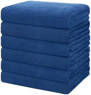 6PK Bath Towel Set, 24x48 in, Absorbent&Quick Dry Towels for Hotel | Ultra Soft, Lightweight Towels for Bathroom, Spa and Beauty Parlor, Blue 6PK Bath Towel Set, 24x48 in, Absorbent&Quick Dry Towels for Hotel | Ultra Soft, Lightweight Towels for Bathroom, Spa and Beauty Parlor, Blue