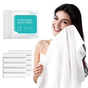 10 Pack Disposable Bath Towels 55''X27.5' Durable Portable Camping Towels Large and thick individually vacuum packed for travel hotel business trip swimming pet towels sauna spa hot spring water play 10 Pack Disposable Bath Towels 55''X27.5' Durable Portable Camping Towels Large and thick individually vacuum packed for travel hotel business trip swimming pet towels sauna spa hot spring water play