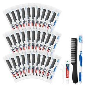Travel Toothbrush with Toothpaste, Independent Packaging (30-Pack) | Hygiene Kit Bulk with Disposable Toothbrush, 10g Mini Toothbrush, Floss Picks, Comb, Suitable for Travel, Family, Hotel Travel Toothbrush with Toothpaste, Independent Packaging (30-Pack) | Hygiene Kit Bulk with Disposable Toothbrush, 10g Mini Toothbrush, Floss Picks, Comb, Suitable for Travel, Family, Hotel