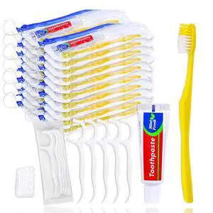 30 pcs Disposable Toothbrushes with Toothpaste,Travel Size Toothbrush Kit | 3-in-1 Single Use Toothbrush with Toothpaste Built in with Floss,Cover,Zip Bag for Homeless,Hotel,Guest 30 pcs Disposable Toothbrushes with Toothpaste,Travel Size Toothbrush Kit | 3-in-1 Single Use Toothbrush with Toothpaste Built in with Floss,Cover,Zip Bag for Homeless,Hotel,Guest