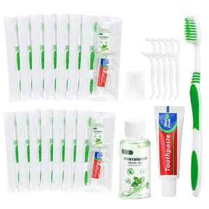 Individually Wrapped Travel Toothbrush Set Disposable Green (3-PACK) | Toothbrushes with Toothpaste 25g Toothbrush Cover Floss Pick 36ml Mouthwash Plastic Zip Bag for Hotel Airbnb Shelter Charity Individually Wrapped Travel Toothbrush Set Disposable Green (3-PACK) | Toothbrushes with Toothpaste 25g Toothbrush Cover Floss Pick 36ml Mouthwash Plastic Zip Bag for Hotel Airbnb Shelter Charity
