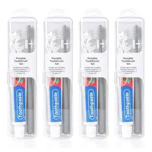 Travel Toothbrush Kit, with Travel Toothbrush Holder (4-Pack) | Includes Travel Toothbrushes, 25g Travel Toothpaste, 5 Floss Picks, Individually Packaged, for Home, Travel, and Hotel Use Travel Toothbrush Kit, with Travel Toothbrush Holder (4-Pack) | Includes Travel Toothbrushes, 25g Travel Toothpaste, 5 Floss Picks, Individually Packaged, for Home, Travel, and Hotel Use