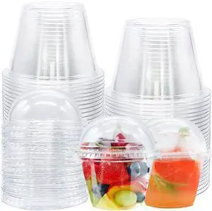 Clear Plastic Cups with Lids,6 oz-50 Pack Mini Parfait Cups with Dome Lids(No Hole),Disposable Party Dessert Cups for Cold Drinks,Fruit,Cupcake,Ice Cream,Snack,Candy Clear Plastic Cups with Lids,6 oz-50 Pack Mini Parfait Cups with Dome Lids(No Hole),Disposable Party Dessert Cups for Cold Drinks,Fruit,Cupcake,Ice Cream,Snack,Candy