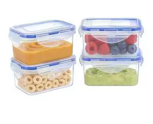 Small Food Storage Containers, BPA-Free Plastic, 4 Pack (0.75 Cup) | 4-Sided Airtight Locking Lids, Reusable, Leakproof for Snack, Lunch, Meal Prep, Portion Control & Purees, 6 oz Small Food Storage Containers, BPA-Free Plastic, 4 Pack (0.75 Cup) | 4-Sided Airtight Locking Lids, Reusable, Leakproof for Snack, Lunch, Meal Prep, Portion Control & Purees, 6 oz