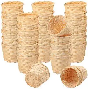 36 Pack 3.54 Inch Round Small Bamboo Woven Basket, Round Mini Bamboo Woven Fruit Baskets for Kitchen, Restaurant, and Holiday Decor 36 Pack 3.54 Inch Round Small Bamboo Woven Basket, Round Mini Bamboo Woven Fruit Baskets for Kitchen, Restaurant, and Holiday Decor