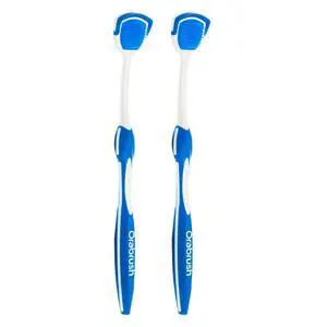 DenTek Tongue Scraper, Gentle Tongue Cleaner Brush, 2ct | Orabrush Fresh Breath, Fights Bad Breath, BPA-Free Tongue Scraper, Reaching Where a Toothbrush Cannot DenTek Tongue Scraper, Gentle Tongue Cleaner Brush, 2ct | Orabrush Fresh Breath, Fights Bad Breath, BPA-Free Tongue Scraper, Reaching Where a Toothbrush Cannot