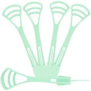 100 Counts Disposable Tongue Scraper with Dental Picks | BPA Free Tongue Cleaner Scrapers, Reduce Bad Breath and Fresh Breath 100 Counts Disposable Tongue Scraper with Dental Picks | BPA Free Tongue Cleaner Scrapers, Reduce Bad Breath and Fresh Breath