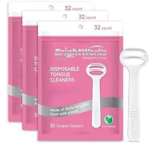 Disposable Tongue Scrapers for Adults 96 Count, Recycled Plastic | Hygienic Tongue Cleaner for Fresh Breath Curved Design Tongue Cleaner Travel-Friendly Disposable Tongue Scrapers for Adults 96 Count, Recycled Plastic | Hygienic Tongue Cleaner for Fresh Breath Curved Design Tongue Cleaner Travel-Friendly