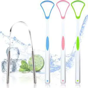 4PCS Tongue Scraper, Stainless Steel Tongue Cleaners, 100% BPA Free Fresher Tongue Tools, Healthy Oral Hygiene Brushes, Medical Grade Reusable Stainless Steel, Eliminate Bad Breath 4PCS Tongue Scraper, Stainless Steel Tongue Cleaners, 100% BPA Free Fresher Tongue Tools, Healthy Oral Hygiene Brushes, Medical Grade Reusable Stainless Steel, Eliminate Bad Breath