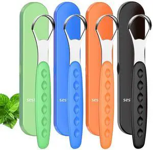 New Version Tongue Scraper Cleaner for Adults & Kids, Medical Grade Metal Tongue Brushes Set for Fresh Breath Dental Eliminate Bad Breath in Seconds (4 pcs) New Version Tongue Scraper Cleaner for Adults & Kids, Medical Grade Metal Tongue Brushes Set for Fresh Breath Dental Eliminate Bad Breath in Seconds (4 pcs)