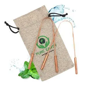 Pure Copper Tongue Scraper for Adults and Kids (1 Piece/Pack) | Reusable Tongue Cleaner for Fresh Breath and Daily Oral Care Pure Copper Tongue Scraper for Adults and Kids (1 Piece/Pack) | Reusable Tongue Cleaner for Fresh Breath and Daily Oral Care