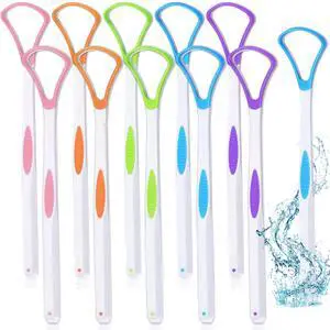10 Pcs Tongue Scraper Cleaner, Tongue Scrapers for Adults, Portable Oral Brush Oral Healthy Care Tools, Fight Bad Breath 10 Pcs Tongue Scraper Cleaner, Tongue Scrapers for Adults, Portable Oral Brush Oral Healthy Care Tools, Fight Bad Breath