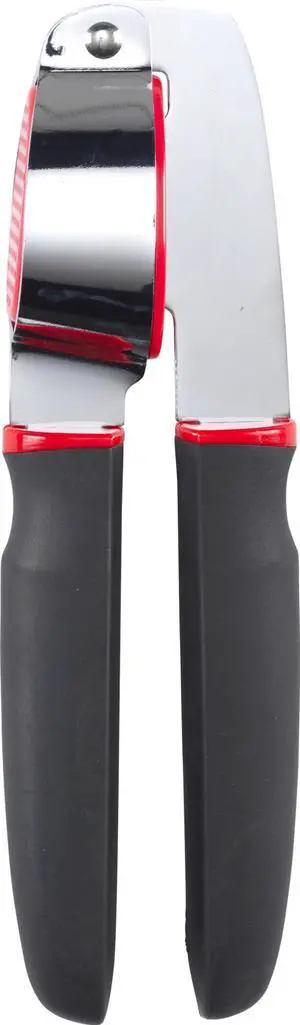 Touch Dishwasher Safe Garlic Press with Stainless Steel Head, Black/Red Touch Dishwasher Safe Garlic Press with Stainless Steel Head, Black/Red