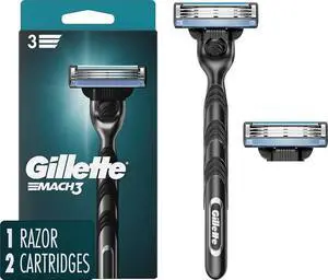 Mach3 Razor for Men, 1 Razor Handle + 2 Blade Refills Mach3 Razor for Men, 1 Razor Handle + 2 Blade Refills
