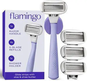 Shaving Razor Set for Women - Original Razor Handle, 4 Refills | Includes Shower Holder - Lilac Shaving Razor Set for Women - Original Razor Handle, 4 Refills | Includes Shower Holder - Lilac