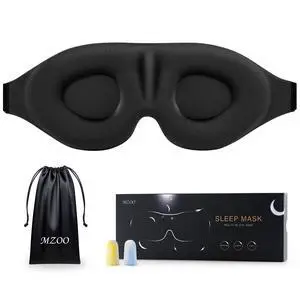 Luxury Sleep Mask for Women Men Patented Light Blocking Design | Zero Eye Pressure, 3D Contoured Sleeping Mask for Side Sleeper, Breathable, Adjustable, for Travel, Black Luxury Sleep Mask for Women Men Patented Light Blocking Design | Zero Eye Pressure, 3D Contoured Sleeping Mask for Side Sleeper, Breathable, Adjustable, for Travel, Black