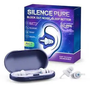 Reusable Ear Plugs for Sleeping, Noise Cancelling Earplugs | Soft Silicone Earbuds for Noise Reduction 35dB, Hearing Protection, 3D Oval Design for Side Sleepers, 2 Pairs (S + M/L) Reusable Ear Plugs for Sleeping, Noise Cancelling Earplugs | Soft Silicone Earbuds for Noise Reduction 35dB, Hearing Protection, 3D Oval Design for Side Sleepers, 2 Pairs (S + M/L)