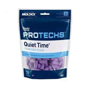 Protechs Quiet Time Foam Ear Plugs, NRR 33, 70 Pair, Purple | Soft Foam & Comfortable Hearing Protection for Work, Construction, Heavy Machinery, Studying, Travel & Sleep Protechs Quiet Time Foam Ear Plugs, NRR 33, 70 Pair, Purple | Soft Foam & Comfortable Hearing Protection for Work, Construction, Heavy Machinery, Studying, Travel & Sleep