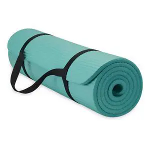 Essentials Thick Yoga Mat with Easy-Cinch Strap (Teal, 10mm) | Extra-Thick 10mm Cushioning | Textured Non-Slip Surface | Carrying Strap Included | Yoga, Pilates & Floor Workouts | 68"x24" Essentials Thick Yoga Mat with Easy-Cinch Strap (Teal, 10mm) | Extra-Thick 10mm Cushioning | Textured Non-Slip Surface | Carrying Strap Included | Yoga, Pilates & Floor Workouts | 68"x24"
