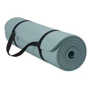Essentials Thick Yoga Mat with Easy-Cinch Strap (Balsam, 10mm) | Extra-Thick 10mm Cushioning | Textured Non-Slip Surface | Carrying Strap Included | Yoga, Pilates & Floor Workouts | 68"x24" Essentials Thick Yoga Mat with Easy-Cinch Strap (Balsam, 10mm) | Extra-Thick 10mm Cushioning | Textured Non-Slip Surface | Carrying Strap Included | Yoga, Pilates & Floor Workouts | 68"x24"