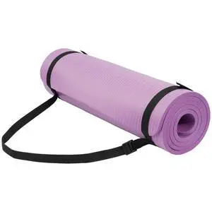 Yoga Mat, 1/2-Inch Extra Thick High Density Exercise Mat, Anti-Tear Exercise Yoga Mat with Carrying Strap, Suitable for Various Yoga Exercises, Taro Purple Yoga Mat, 1/2-Inch Extra Thick High Density Exercise Mat, Anti-Tear Exercise Yoga Mat with Carrying Strap, Suitable for Various Yoga Exercises, Taro Purple