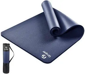 Thick Yoga Mat Non Slip, Large Size 72" L x 32" W x 0.6" TH, Premium Exercise & Fitness Mat with Carrying Strap and Bag, Workout Mats for Home (Navy Blue, 72 * 24 * 0.4 Inches) Thick Yoga Mat Non Slip, Large Size 72" L x 32" W x 0.6" TH, Premium Exercise & Fitness Mat with Carrying Strap and Bag, Workout Mats for Home (Navy Blue, 72 * 24 * 0.4 Inches)