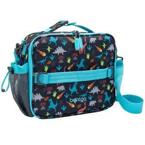 Kids Prints Double-Insulated Reusable Lunch Bag | For Kids 3+, Adjustable Strap; Holds Lunch Box/Water Bottle/Snacks; Easy-Clean, Water-Resistant, Pockets (Dinosaur) Kids Prints Double-Insulated Reusable Lunch Bag | For Kids 3+, Adjustable Strap; Holds Lunch Box/Water Bottle/Snacks; Easy-Clean, Water-Resistant, Pockets (Dinosaur)