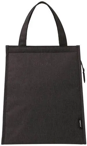 Black Lunch Bag for Men - Insulated Safe Material, 10.8"H x 9"L x 5.5"W Black Lunch Bag for Men - Insulated Safe Material, 10.8"H x 9"L x 5.5"W