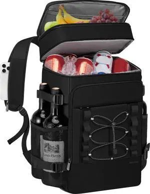 Cooler Backpack for Men Women, 2 Leak Proof Compartments, 40 Cans | Insulated Backpack Cooler Bag with Wine Straps, Bottle Opener for Beach Travel Picnic Lunch Hiking BBQ Camping Cooler Backpack for Men Women, 2 Leak Proof Compartments, 40 Cans | Insulated Backpack Cooler Bag with Wine Straps, Bottle Opener for Beach Travel Picnic Lunch Hiking BBQ Camping