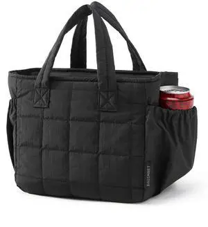 Lunch Bag Men's Small Cool Quilted Insulated Leakproof Lightweight | Leakproof Insulated Lightweight Lunch Bag With Cool Quilted Design, Durable & Reusable for Work, Travel, Outdoor, Black Lunch Bag Men's Small Cool Quilted Insulated Leakproof Lightweight | Leakproof Insulated Lightweight Lunch Bag With Cool Quilted Design, Durable & Reusable for Work, Travel, Outdoor, Black