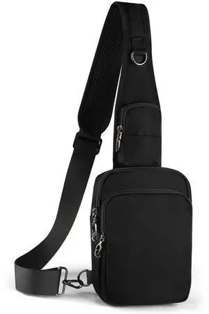 Sling Bag, Crossbody Bag with Zipper Lock, RFID Blocking & Water Resistant for Men and Women Sling Bag, Crossbody Bag with Zipper Lock, RFID Blocking & Water Resistant for Men and Women