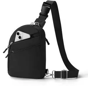 Anti-Theft Crossbody Travel Bag for Women Men, Small Black Cross-Body Bag Shoulder Bag with Zipper Switchable Strap, Fashion Lightweight Slim Sling Bag for Work Sport Gift Anti-Theft Crossbody Travel Bag for Women Men, Small Black Cross-Body Bag Shoulder Bag with Zipper Switchable Strap, Fashion Lightweight Slim Sling Bag for Work Sport Gift
