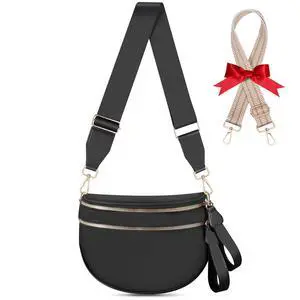Bum Bags for Women Checkered Crossbody Bag Large Nylon Belt Purse Fanny Packs, Bonus with a Extra Strap Bum Bags for Women Checkered Crossbody Bag Large Nylon Belt Purse Fanny Packs, Bonus with a Extra Strap