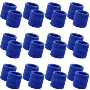 24 Pcs Dark Blue Kids Sweat Wristbands, 2.36 Inch Sports Wrist Sweatbands, Bulk Athletic Basketball Wrist Bands for Youth Boys Girls, Back to School Gifts & End of Year Student Supplies 24 Pcs Dark Blue Kids Sweat Wristbands, 2.36 Inch Sports Wrist Sweatbands, Bulk Athletic Basketball Wrist Bands for Youth Boys Girls, Back to School Gifts & End of Year Student Supplies