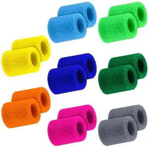 16 Pack Sweatbands Bulk Sports Wristbands Neon 80s Sweat Band Athletic Wrist Bands Baseball Basketball Football Tennis Party Favors for Outdoor Activity (Cute Colors) 16 Pack Sweatbands Bulk Sports Wristbands Neon 80s Sweat Band Athletic Wrist Bands Baseball Basketball Football Tennis Party Favors for Outdoor Activity (Cute Colors)