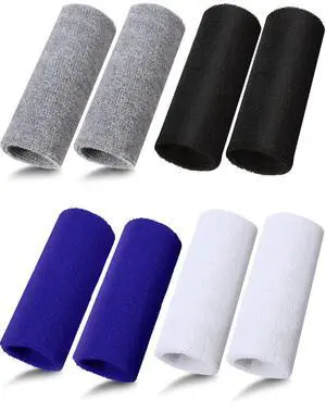 8 Pieces 6 Inch Wrist Sweatband Sports Wristbands | Tennis Elastic Athletic Wristband for Men Women, Wide Wrist Protection Band, Long Size for Basketball Running 8 Pieces 6 Inch Wrist Sweatband Sports Wristbands | Tennis Elastic Athletic Wristband for Men Women, Wide Wrist Protection Band, Long Size for Basketball Running