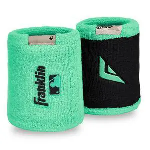 X-Vent Baseball + Softball Wristbands - Mint + Black | Reversible Home + Away Design, Sweat-Wicking Comfort, Customizable ID Tag, Includes Matching Pair, For Youth + Adult Players X-Vent Baseball + Softball Wristbands - Mint + Black | Reversible Home + Away Design, Sweat-Wicking Comfort, Customizable ID Tag, Includes Matching Pair, For Youth + Adult Players